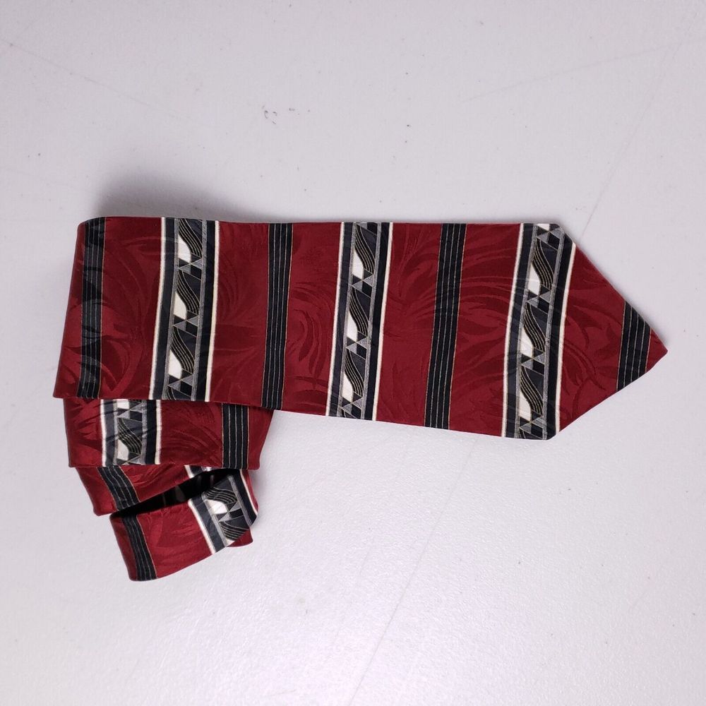 Zylos George Machado Striped Necktie Mens Vintagecore Statement Artcore